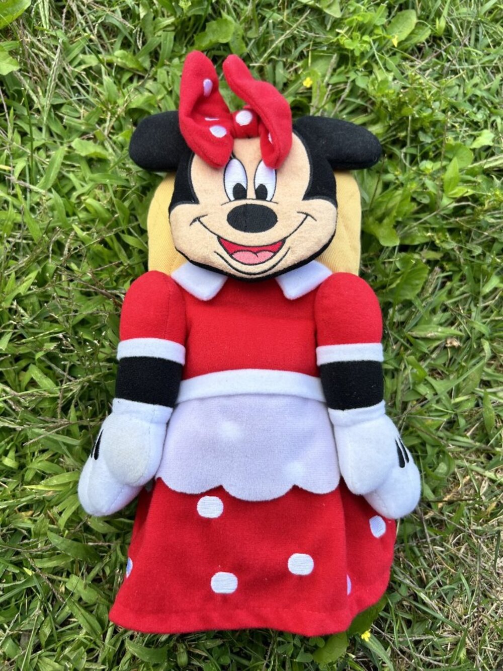 Minnie Mouse Character Oven Mitt - Novelty Kitchen Puppet Glove, Red & Yellow